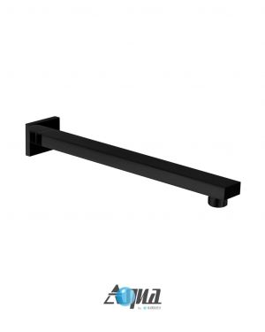 Aqua Piazza 17 Inch Wall Mount Shower Arm Matte Black