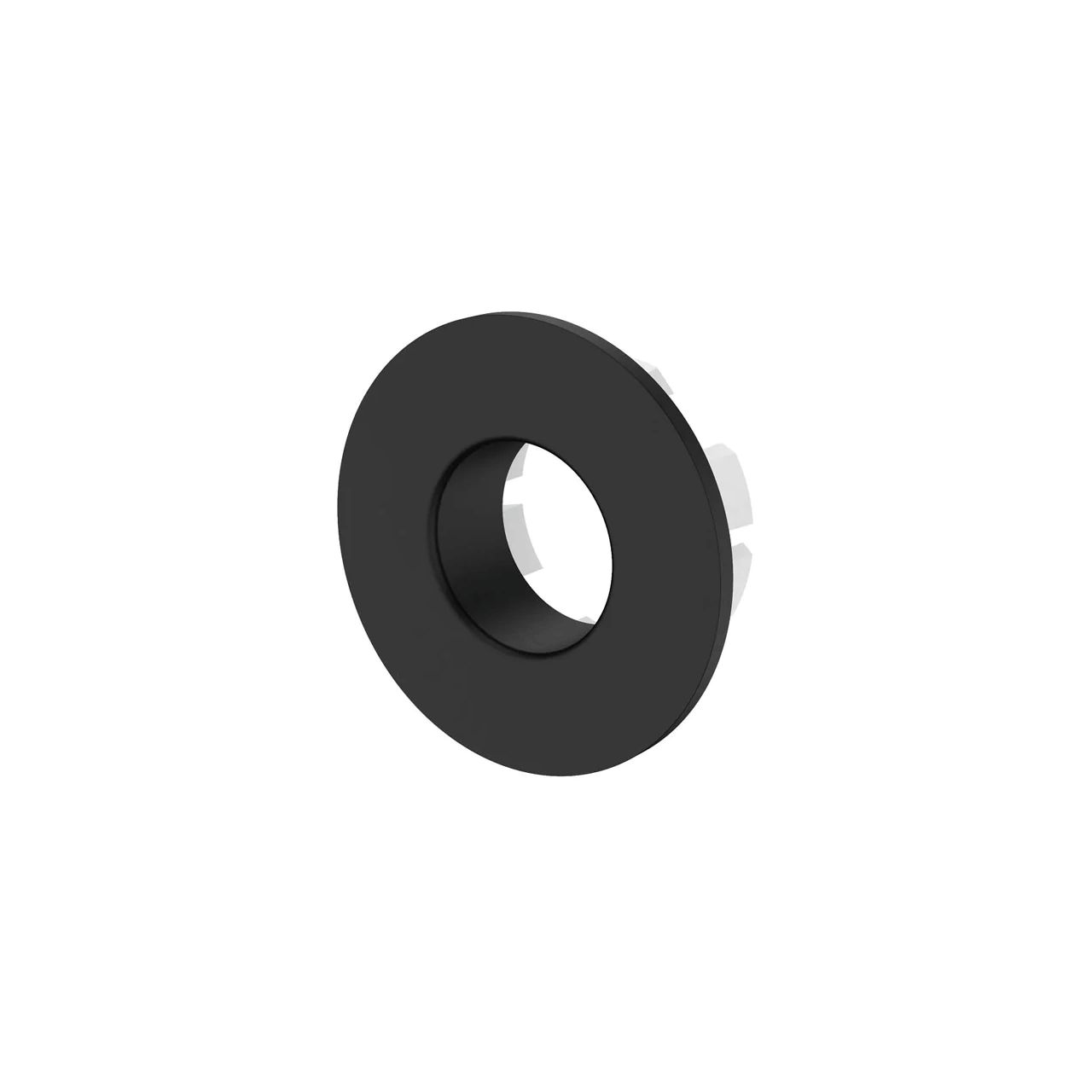 Round Overflow Cover in Matte Black