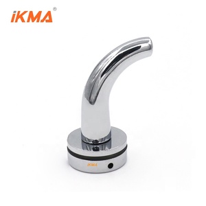 Tempered Shower Door Glass Mount Towel Brass Robe Hook