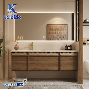 2026 OEM Kaleido Simple and pure white wall-mounted bathroom vanity, corner bathroom vanity unit
