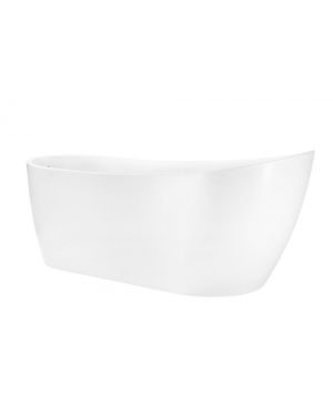 Kube 66.9 Inch White Free Standing Bathtub
