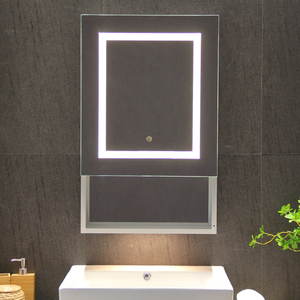 Modern Customized Grey Aluminium Mirror Medicine Cabinet