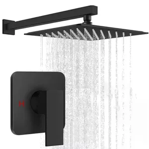 Concealed Stainless Steel Modern Hot Cold Shower Mixer Valve Set