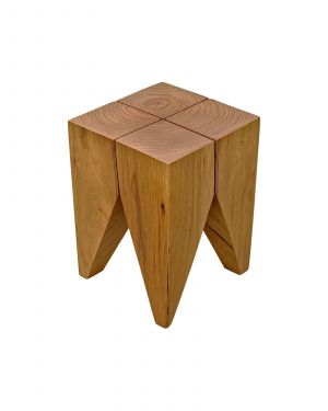 Solid New Zealand Pine Triangle Arch Accent Stool