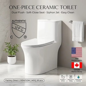 Floor Standing White Canadian Siphonic One Piece Toilet