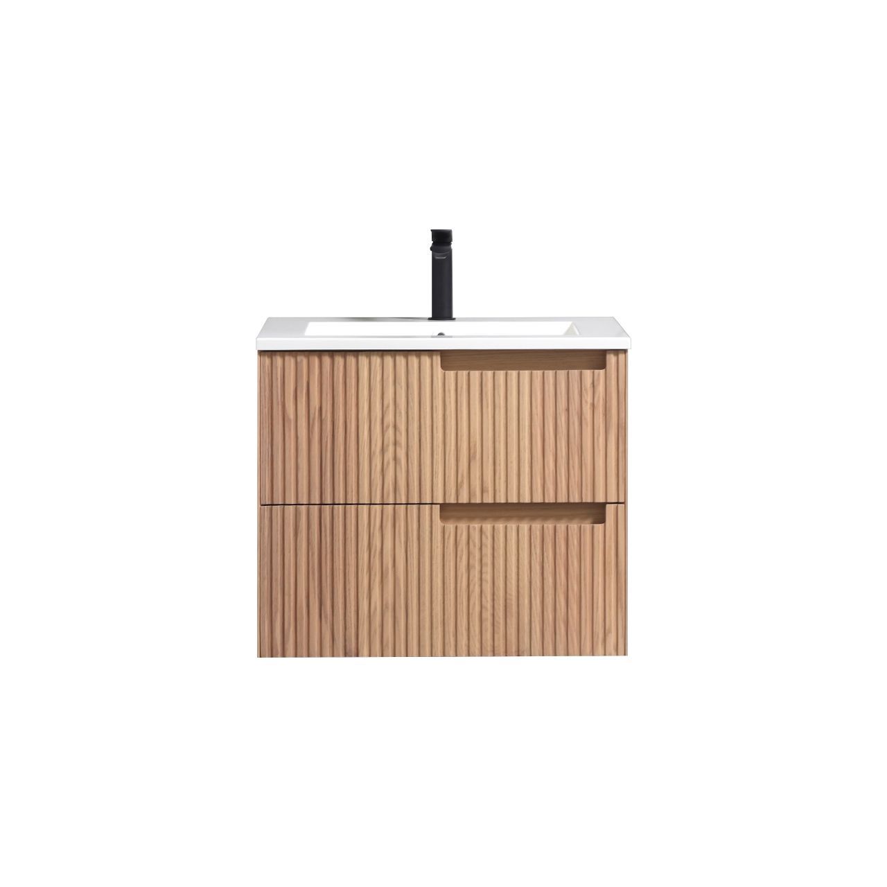 24 Inch Fiore Modern Wall Mount Bathroom Vanity Oakwood