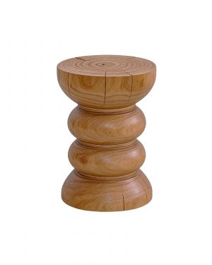Solid New Zealand Pine Totem Accent Stool