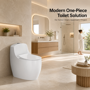 Household Super Swirl Siphon One Piece Toilet