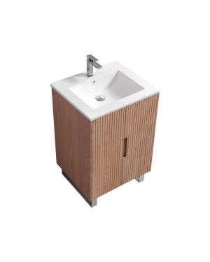 Fiore 24 inch Freestanding Oakwood Bathroom Vanity
