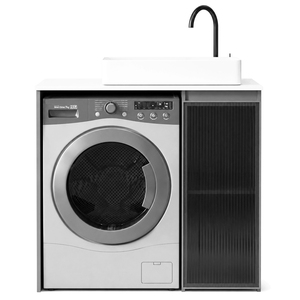 Freestanding Utility Laundry Room Cabinet with Ceramic Sink
