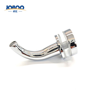 Modern Heavy Duty Hotel Bathroom Glass Mounted Chrome Solid Brass Robe Hook