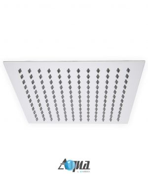 Aqua Piazza 12 Inch Super Slim Square Rain Shower Head Chrome
