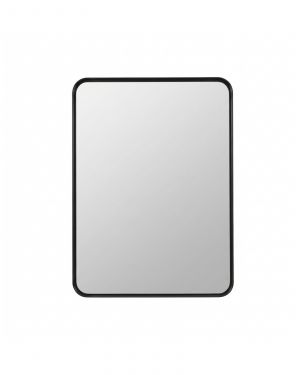 24in Smusso Matte Black Framed Vanity Mirror