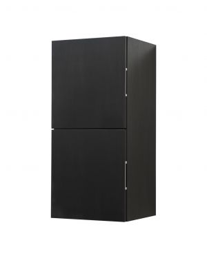 Black Wood Grain Linen Side Cabinet