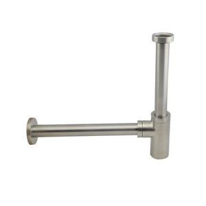 High Quality Heavy-Duty 304 Stainless Steel Brushed Round Wash Basin Waste Bottle Trap Siphon
