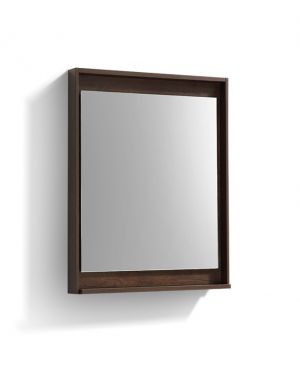 24in Wide Mirror w/ Shelf Rosewood