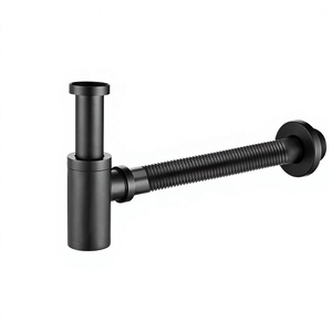 Heavy Duty Brass Bottle Trap Adjustable Modern Basin Sink Drainer Burnishing OEM Hotel Use