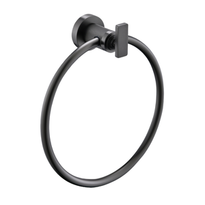 Modern Round Chrome Brass Towel Ring and Robe Hooks