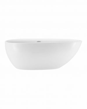 Kube BALLI 59 Inch White Free Standing Bathtub
