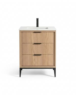 Divani Oakwood Finish Vanity & Storage Suite