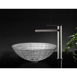 Super Clean Round Crystal Glass Vessel Sink