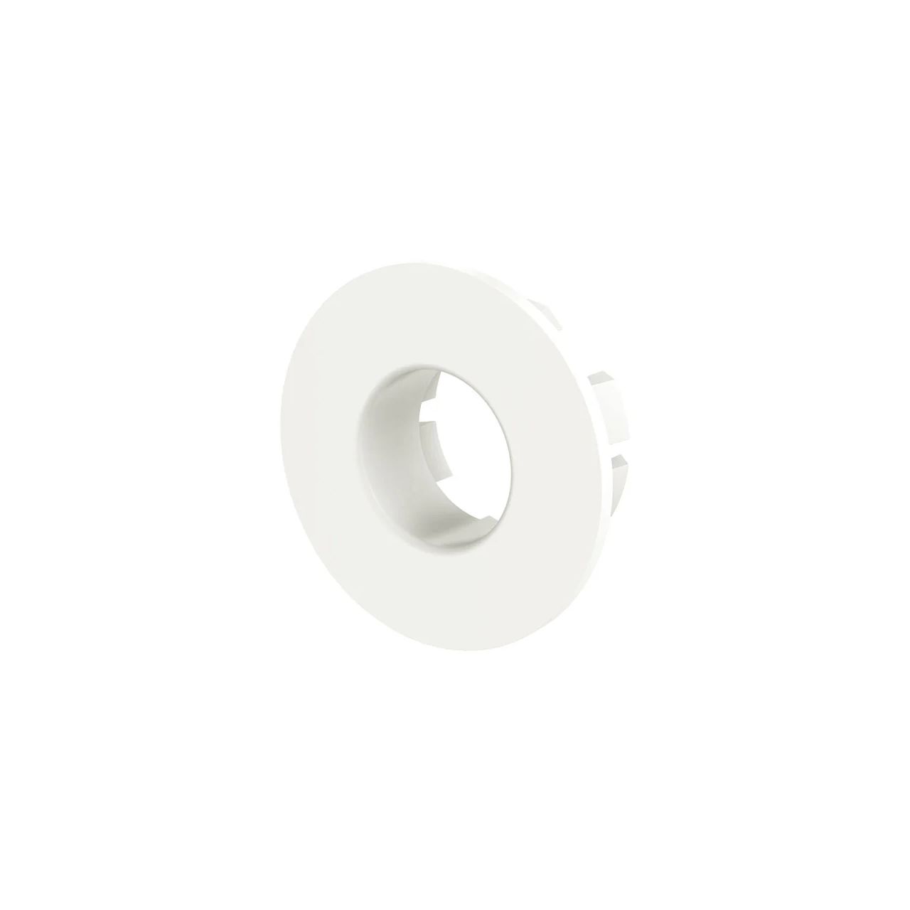 Round Overflow Cover in Matte White