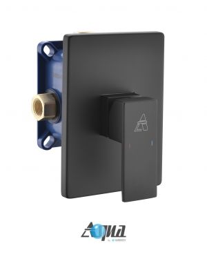 Aqua Piazza 1-Way Rough-In Valve Matte Black
