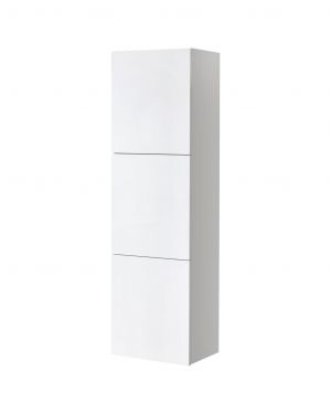 Gloss White High-Capacity Linen Side Cabinet