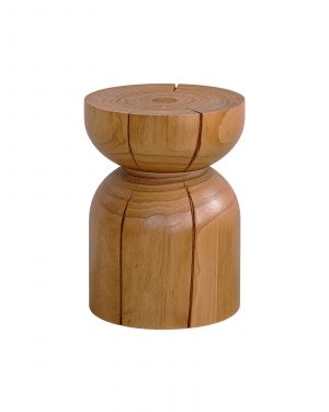 KubeBath Solid Pine Capsule Accent Stool and Side Table