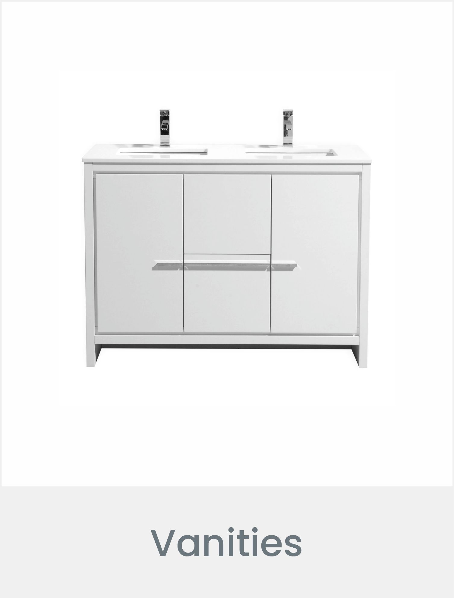 KubeBath Integrated Vanity & Side Cabinet Suite