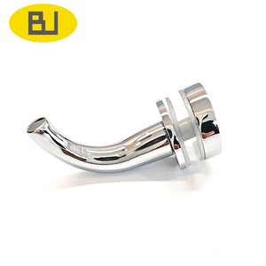CRL Modern Hotel Bathroom Glass Mounted Solid Brass Chrome Hook