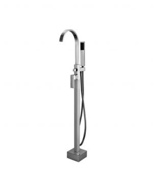 Aqua Arcco Floor Mounted Tub Faucet - Chrome