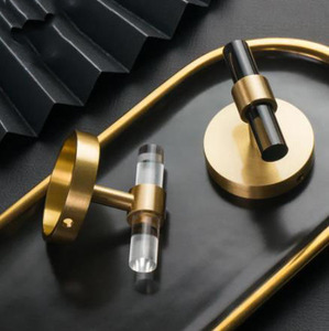 Round Base Hook Brass Wall Mounted T Head Hook Acrylic Brass